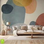 Fototapeta na wymiar „Owalna geometria” – nowoczesna kompozycja w stylu skandynawskim i minimalistycznym do salonu lub sypialni