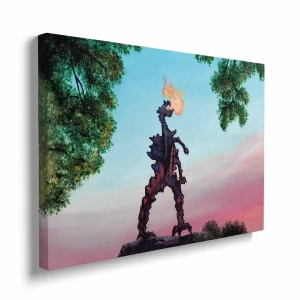 Obraz na płótnie - Smok Wawelski zionie ogniem