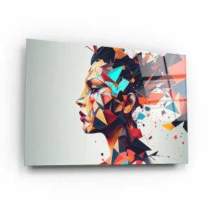 Obraz na szkle akrylowym - Kobieta w kolorach