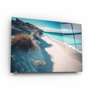 Obraz na szkle akrylowym - Plaża z białym piaskiem