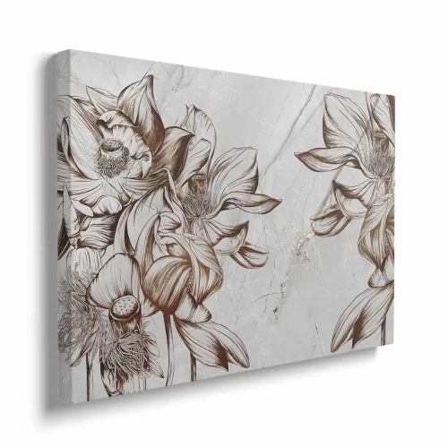 Obraz na płótnie duże kwiaty w rozkwicie bokiem