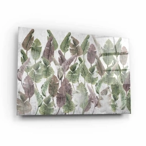 Obraz na szkle akrylowym - Ściana drobnych listków