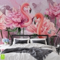 Fototapeta-Artystyczne-flamingi-i-piwonie-na-pastelowym-fakturowanym-tle.jpg