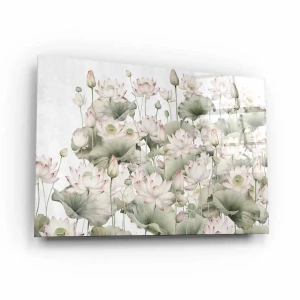 Obraz na szkle akrylowym - Wodne lilie