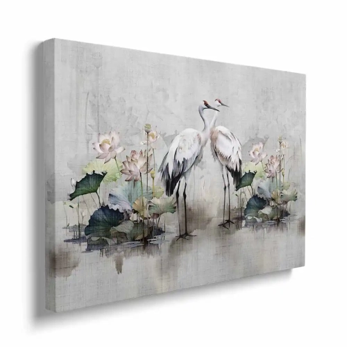 Obraz na płótnie para żurawi bokiem