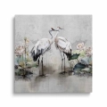 Obraz na płótnie niezwykła para żurawi Decorlabs