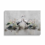 Obraz na szkle - Niezwykła para żurawi