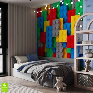 Fototapeta dla dzieci - Trójwymiarowe kolorowe klocki 3D
