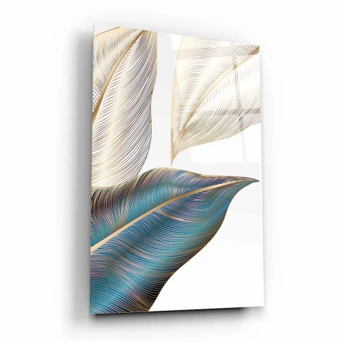 obraz-na-szkle-akrylowym-zlote-i-zielone-liscie- bok.webp