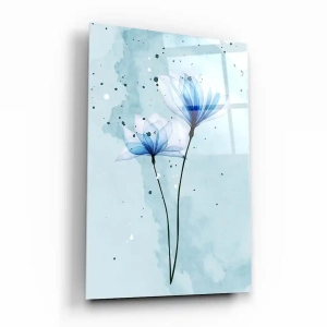 Obraz na szkle akrylowym Niebieskie kwiaty II