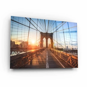 Obraz na szkle akrylowym - Most Brooklyn Bridge