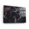 obraz-na-szkle-akrylowym-portret czarnej-pantery-bok.webp