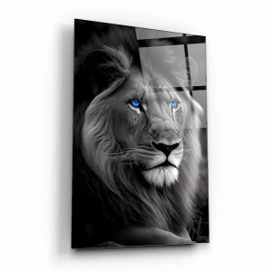 Obraz na szkle akrylowym - Portret króla zwierząt