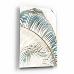 Obraz na szkle akrylowym - Zielone liście I