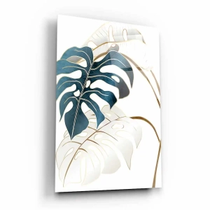 Obraz na szkle akrylowym - Zielone liście II