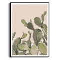 plakat-czarna-ramka-przod-zielone-kaktusy.webp