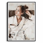 Plakat - Dziewczyna z filiżanką kawy