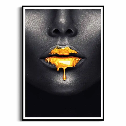 Plakat Złotousta Kobieta czarna ramka