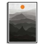 Plakat - Szare góry