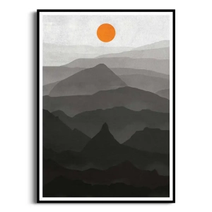 Plakat - Szare góry