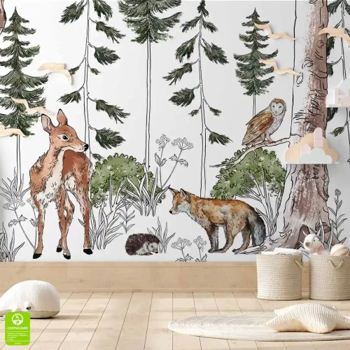 fototapeta-zakatek-lesnych-zwierzatek-wnetrze1.webp