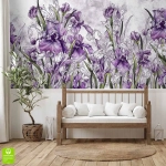Fototapeta na wymiar - Fiolet roślin, botaniczny motyw do nowoczesnego wnętrza