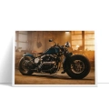 Klasyczny motocykl w stylu retro Plakat