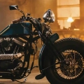 Klasyczny motocykl w stylu retro Plakat  Decorlabs