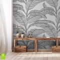 fototapeta-w-czarno-biale-liscie-bananowca-wnetrze.webp