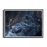 Plakat - Abstrakcyjne fale ze złotym akcentem