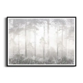 Plakat zamglony las czarna ramka