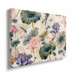 Obraz na płótnie Ważki na kwiatach