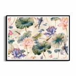 Plakat - Ważki na kwiatach