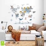 Naklejki na ścianę - Mapa świata 