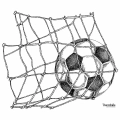 Naklejki M - Piłka w barmce - prezentacja motyw.webp