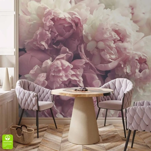 Fototapeta Piwonie Kwiatowe tło na ścianę w jadalni