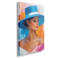 Obraz na płótnie kobieta w kapeluszu bokiem