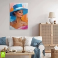 Obraz na płótnie kobieta w kapeluszu decorlabs
