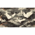 fototapeta-zurawie-na-ciemnym-niebie-cranes-in-the-sky-motyw.webp