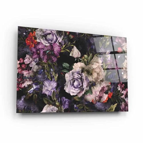 obraz-na-szkle-akrylowym-kwiecisty-raj-na-ciemnym-tle-obraz-akrylowy-bok.webp