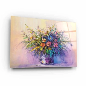 Obraz na szkle akrylowym - Bukiet kwiatów - martwa natura