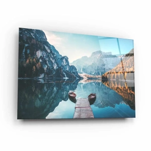 Obraz na szkle akrylowym - Lustrzane jezioro