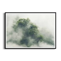 Plakat na ścianę Zamglone korony drzew w stylu skandynawskim czarna ramka