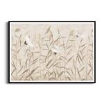 Plakat - Bociany w locie