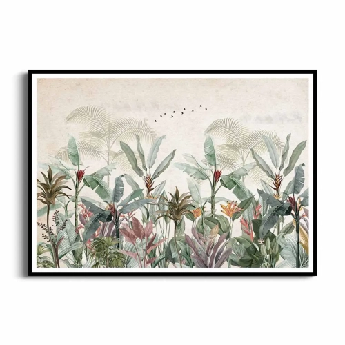 plakat-czarna-ramka-przod-egzotyczny-pejzaz-roslinnosc-dzungli.webp