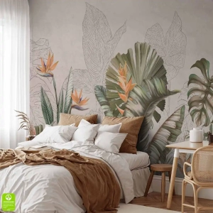 Fototapeta na wymiar - Egzotyczny krajobraz w beżowych odcieniach - Tropikalna przyroda i roślinność