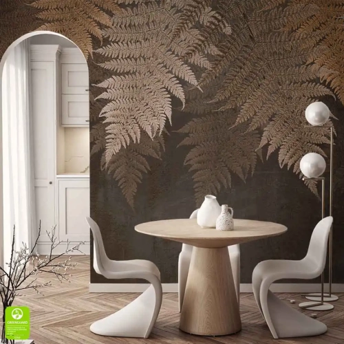 fototapeta-wiszaca-paproc-w-brazowych-barwach-mocha-wnetrze.webp