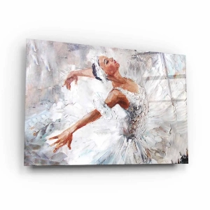 Obraz na szkle akrylowym - Śnieżna baletnica