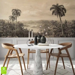 Fototapeta na wymiar - Retro krajobraz - tapeta z pejzażem do salonu, sypialni