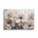 Obraz na szkle - Kwiaty w kolorze kremowym